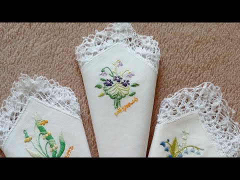 Видео: 12 месяцев. Времена года. Или носовые  платочки крючком с вышивкой.