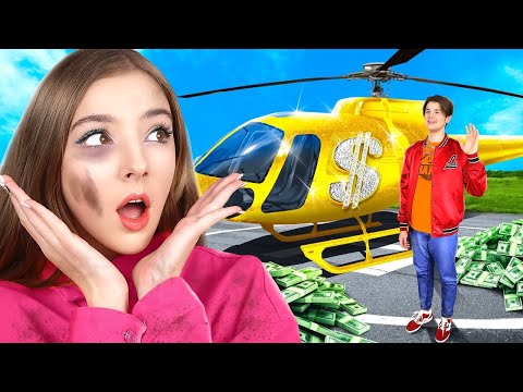 Видео: Бедная Девушка Влюбилась в Миллионера | Гига Богатый Краш Спас Жизнь Нищей