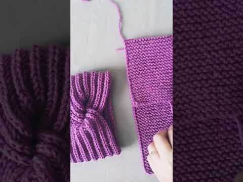 Видео: 2 способа как легко и красиво сшить вязаную повязку.