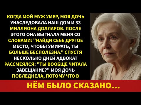 Видео: Моя дочь получила 33 миллиона долларов и выгнала меня. Спустя 3 дня она умоляла меня о помощи.