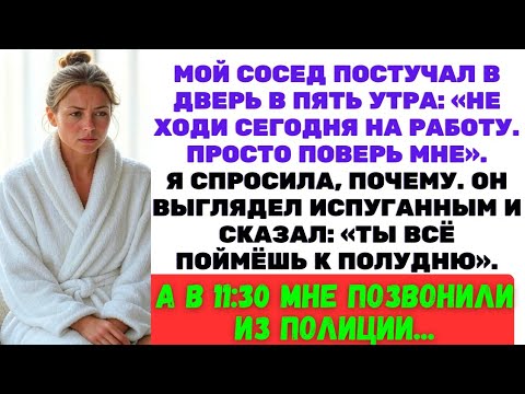 Видео: Мой сосед постучал в дверь в пять утра:«Не ходи сегодня на работу. Просто поверь мне»