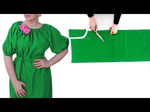 Видео: ✅ Сшить за 10 минут ОЧЕНЬ ЛЕГКО Сшить платье подходит для всех размеров и носить в 2 стилях
