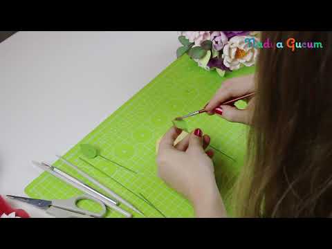 Видео: Букет из зефирной глины "Листья и стебли" Flower clay craft tutorial "Leaves'