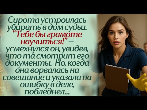 Видео: Сирота устроилась убирать в дом судьи. “Тебе бы грамоте научиться!” — усмехнулся он, увидев, что..