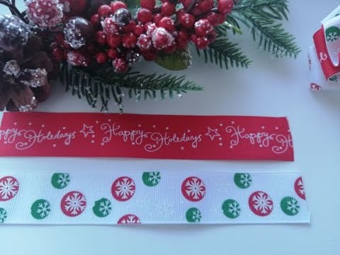 Видео: Делаю уже третью пару. Новогодние бантики из лент🎀🎅
