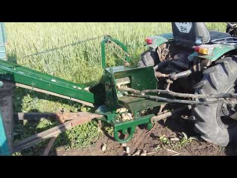 Видео: измельчитель веток с транспортером