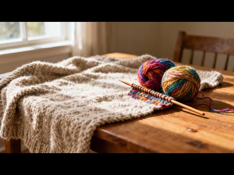 Видео: Простые узоры для вязания шарфов и пледов