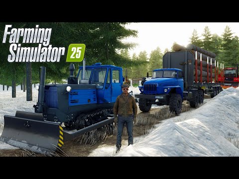 Видео: FS25.ВЫВОЗИМ ЛЕС ЗИМОЙ. ОЧЕНЬ ТРУДНО. СУРОВАЯ ЗИМА НА ФЕРМЕ
