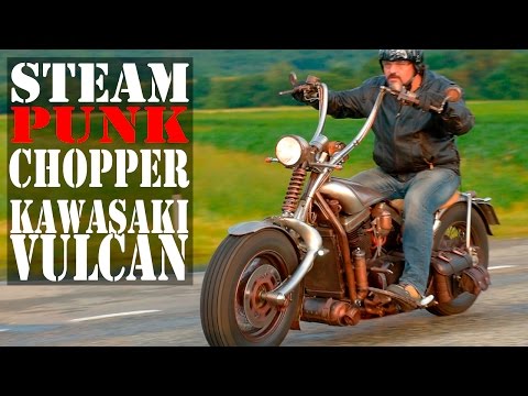 Видео: Стимпанк-чоппер Kawasaki Vulcan #МОТОЗОНА №8