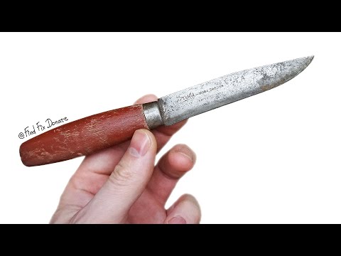 Видео: Восстановление старого ножа MORA Frost