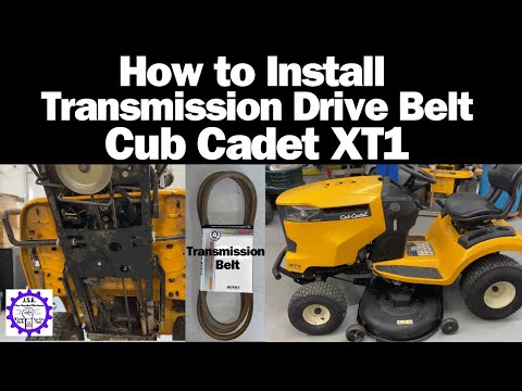 Видео: Как установить приводной ремень трансмиссии на газонный трактор серии Cub Cadet XT1 Enduro
