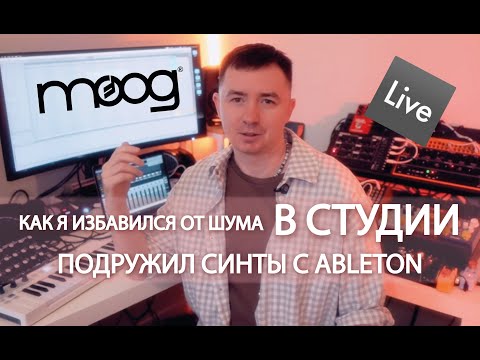 Видео: Как подключить синтезаторы к Ableton. Как убрать шум от земляной петли. Moog Roland Behringer
