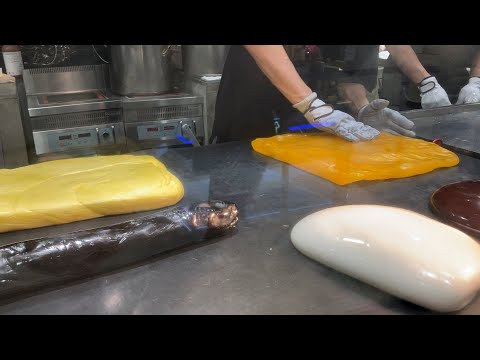 Видео: [PAPABUBBLE] Очень популярны в Daimaru Tokyo / Как сделать конфеты из маракуйи