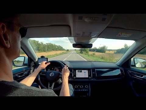 Видео: на KODIAQ 680 км. Вид от первого лица. POV drive Skoda Kodiaq. (песня внутри) #путешествиянакодиаке