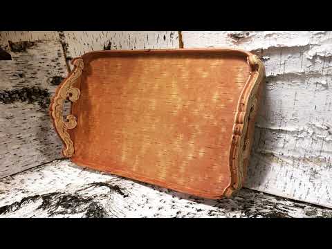 Видео: Поднос (разнос) из бересты. Изготовление.