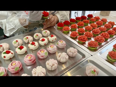 Видео: Это искусство! Изготовление печенья ручной работы в форме цветка - корейская уличная еда
