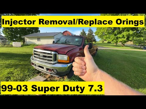 Видео: Замена уплотнительного кольца форсунки 7.3 Дизель Ford Super Duty F250 F350 F450 Excursion 99 00 ...