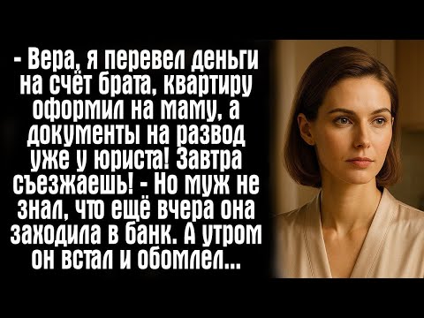 Видео: Вера, я перевел деньги на счёт брата, квартиру оформил на маму, а документы на развод уже