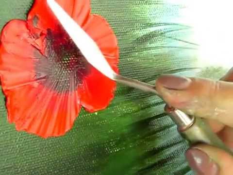 Видео: Маки мастихином (с исправлениями недочётов)