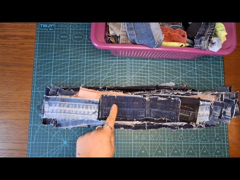 Видео: DIY 🩵 ЭТИ ОБРЕЗКИ НИКОГДА  НЕ ВЫКИДЫВАЙТЕ  💙 DENIM  SCRAPS TO USE  #costura #denim #jeans