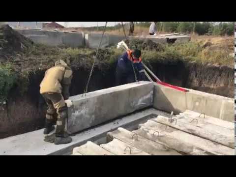 Видео: Фундамент из фбс, Монтаж фбс, фундамент из блоков фбс за один день!