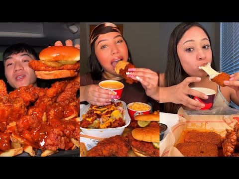 Видео: Подборка TIKTOK Mukbang | Wingstop, Dave's Hot Chicken, Chili's, In-N-Out и другие!