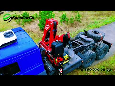 Видео: Седельный тягач УРАЛ 63704 (6х6, 420 л.с.) с КМУ FASSI (ФАССИ) F215A.0.24 (грузоподъемность 8870 кг)