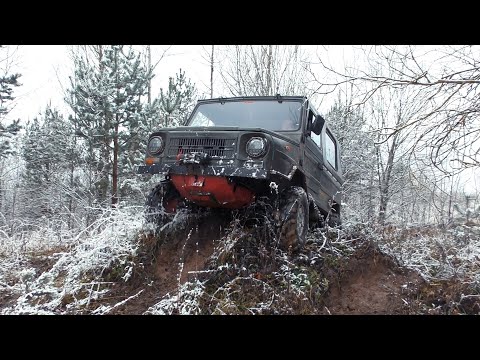 Видео: Дизельный ЛуАЗ на квадрорезине и шестернями 2 0 Тест на бездорожье!!!