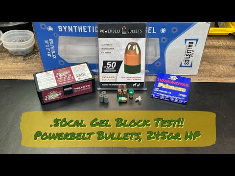 Видео: .50 кал. BP, тестирование пуль Powerbelt 245 гран с медным покрытием в прозрачном баллистическом ...