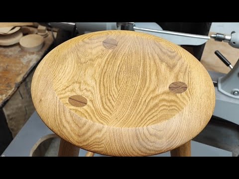 Видео: Как сделать табурет/стул с помощью сквозного клинового паза и шипа ____ 4 способа июньский проект