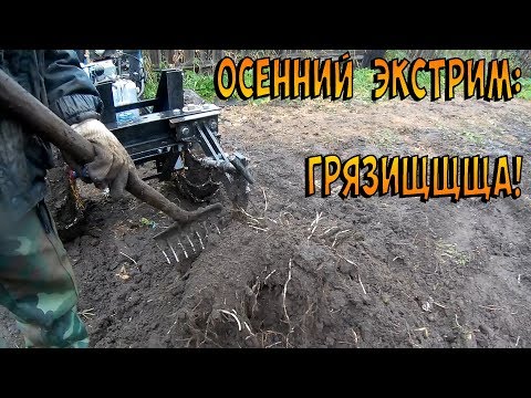 Видео: Минитрактор против грязи. Боремся с сорняками. Обработка земли после уборки урожая
