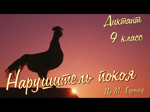 Видео: Диктант по русскому языку с проверкой! 9 класс. Нарушитель покоя #диктант9класс #диктант