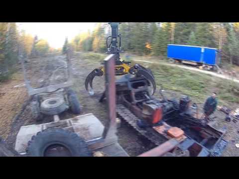 Видео: Замена Двигателя Трелёвочного Трактора ТТ-4 манипулятором Атлант С-90