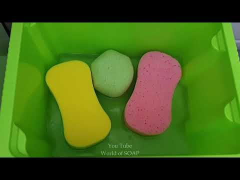 Видео: ASMR (45) Magic water/Магическая вода 😉 Губки и много пены