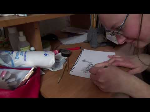 Видео: ASMR от Лёли - рисую карандашиком в блокноте