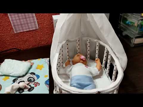 Видео: Влог с мини реборном///обзор на кроватку