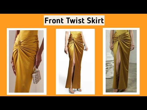 Видео: Как сделать юбку с узлом спереди или закруткой | Раскрой и пошив юбки с закруткой спереди