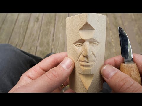 Видео: Как вырезать рот для начинающих — простой урок по резьбе по дереву с использованием только ножа