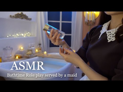 Видео: Ролевая игра ASMR Bathtime🛀✨Проведите немного времени в отдельной ванной для девочек...🕯️🌃