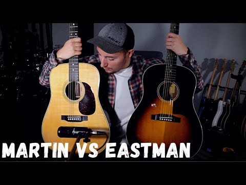 Видео: Мартин Д-28 против Истмана Е10сс