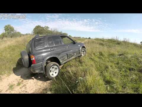 Видео: Suzuki Grand Vitara II - off road - диагональное вывешивание