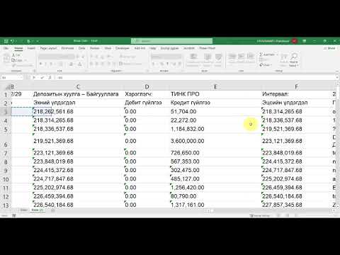 Видео: EXCEL хичээл 11 - Хаан банкны дансны хуулга цэгцлэх + PivotTable ашиглах