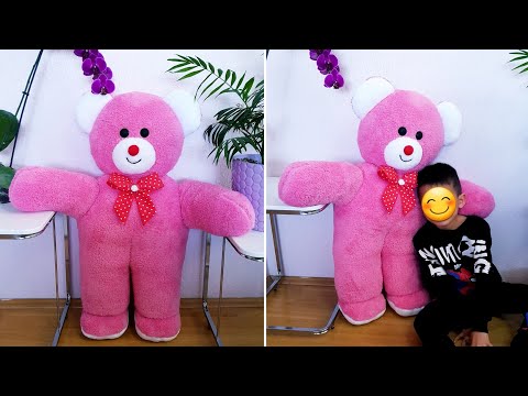 Видео: 💥Создание плюшевого мишки Тедди высотой 1 метр/😍Любимая игрушка детей