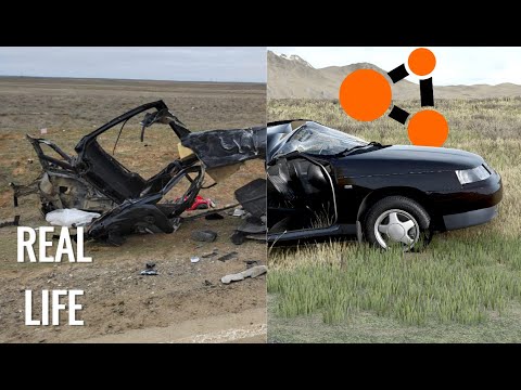 Видео: Аварии на реальных событиях #16 | BeamNG.Drive Flashbacks