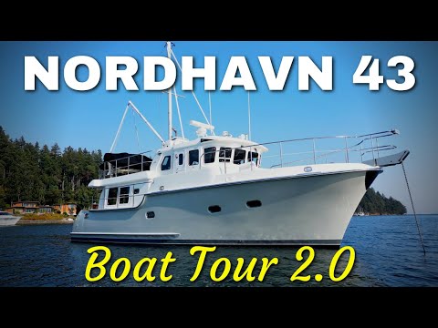 Видео: Экскурсия на лодке NORDHAVN 43 2.0 | Добро пожаловать на борт нашего плавучего дома площадью 400 ...