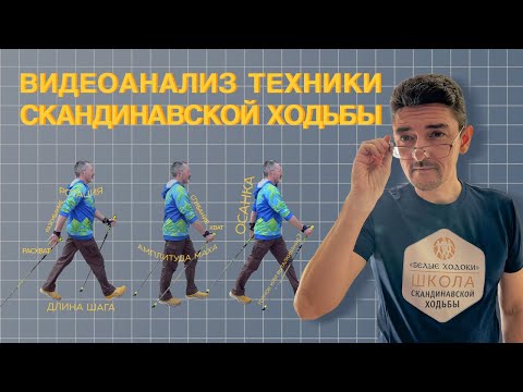 Видео: Видео анализ техники скандинавской ходьбы.
