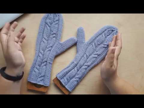 Видео: AlinaVjazet. Комплект аксессуаров "Лесной водопад". Подробный МК. Варежки.