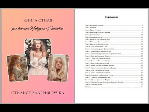 Видео: Лукбук для Натурала-Романтика. Автор Лукбука наша выпускница стилист Валерия Ручка