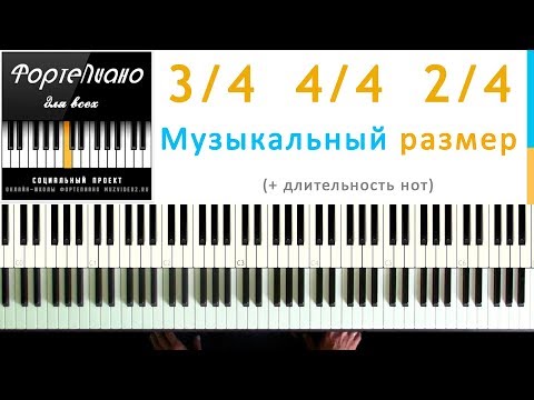 Видео: 🎹 Фортепиано ДЛЯ ВСЕХ. Урок 6   МУЗЫКАЛЬНЫЙ РАЗМЕР и ДЛИТЕЛЬНОСТИ НОТ