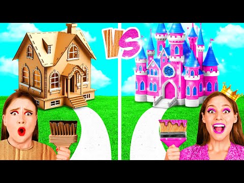 Видео: Домики Одного Цвета Бедная vs Богатая vs Ультра Богатая | Смешные Челленджи от BaRaDa Best